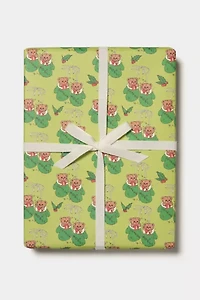 Red Cap Mitten Bears Holiday Wrapping Paper