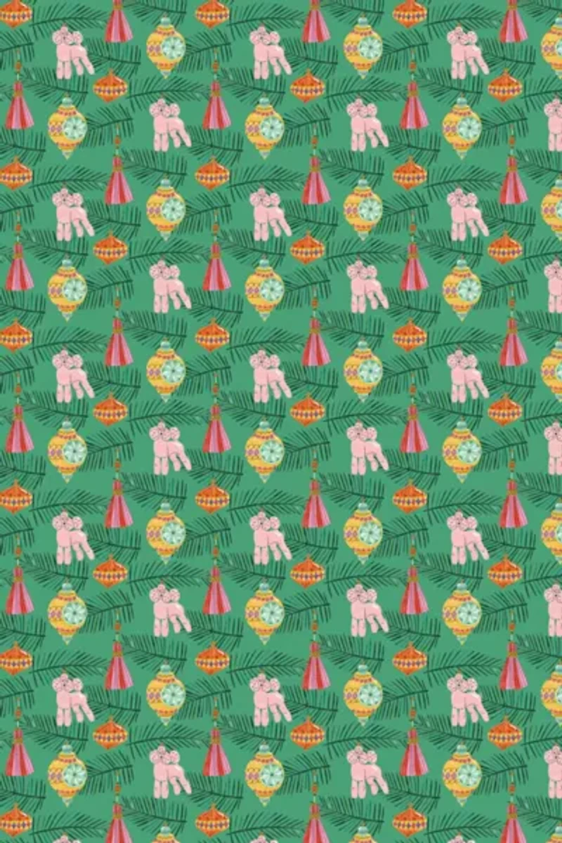 Red Cap Poodle Holiday Wrapping Paper