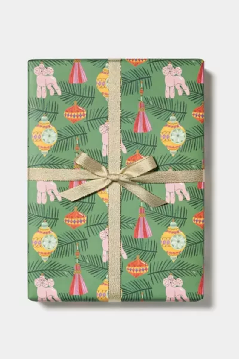 Red Cap Poodle Holiday Wrapping Paper