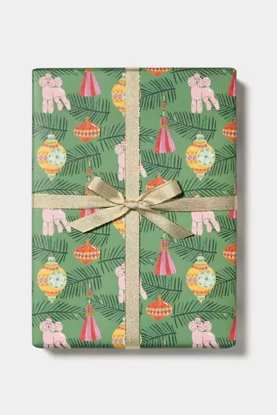 Red Cap Poodle Holiday Wrapping Paper