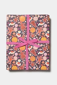 Red Cap Holiday Treats Wrapping Paper