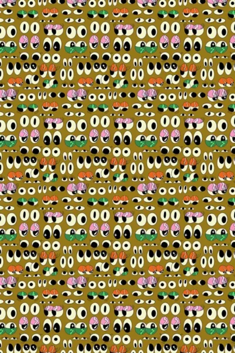 Red Cap Eyeballs Wrapping Paper