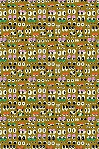 Red Cap Eyeballs Wrapping Paper