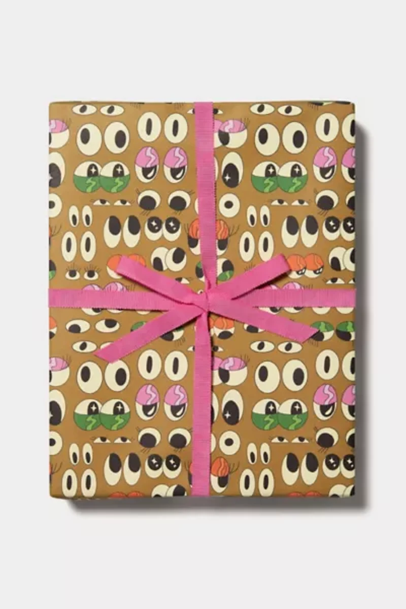 Red Cap Eyeballs Wrapping Paper