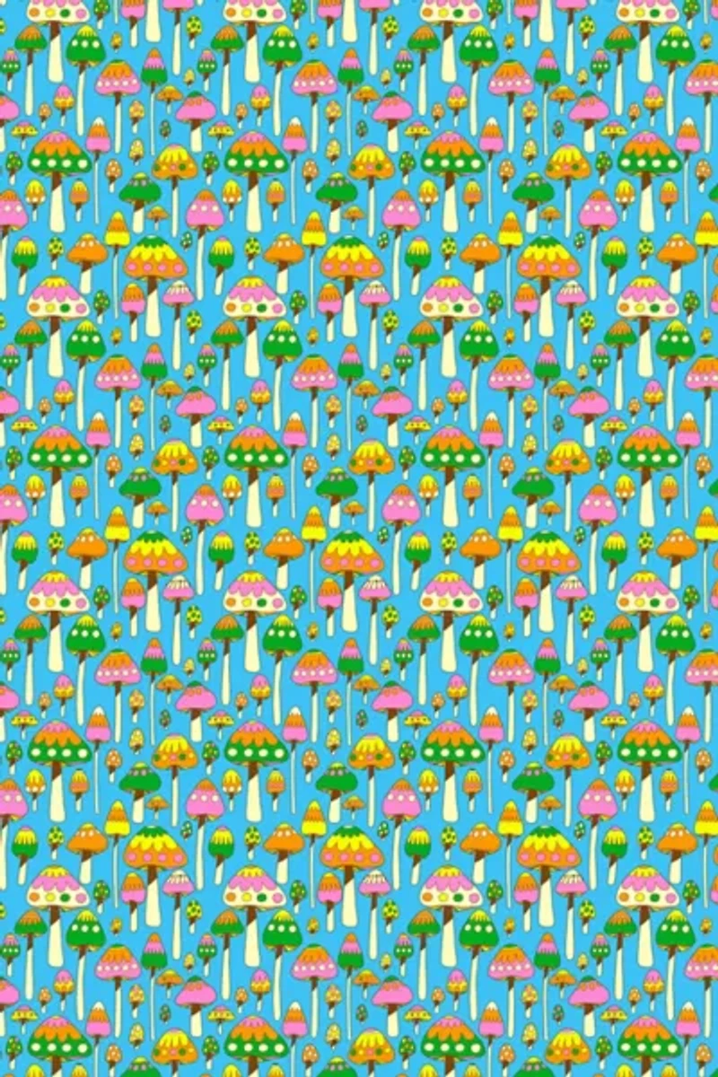 Red Cap Groovy Mushroom Wrapping Paper
