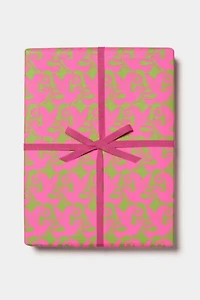 Red Cap Neon Doves Holiday Wrapping Paper