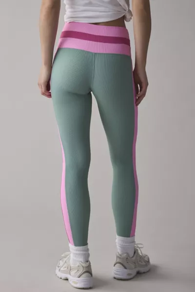 Beach Riot Mariella Sage Bloom Colorblock Legging