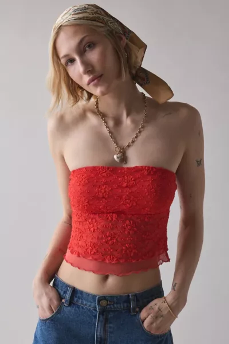 Kimchi Blue Kori Sheer Lace Tube Top