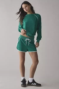 Beach Riot Greer Forrest Park Velour Crew Neck Sweatshirt