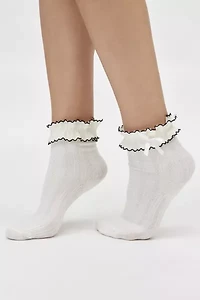 Applique Femme Ruffle Sock