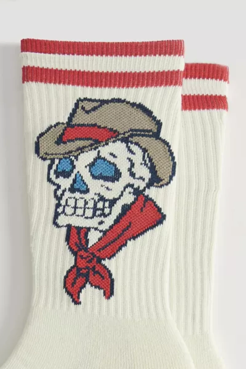 Cowboy Skull Crew Sock