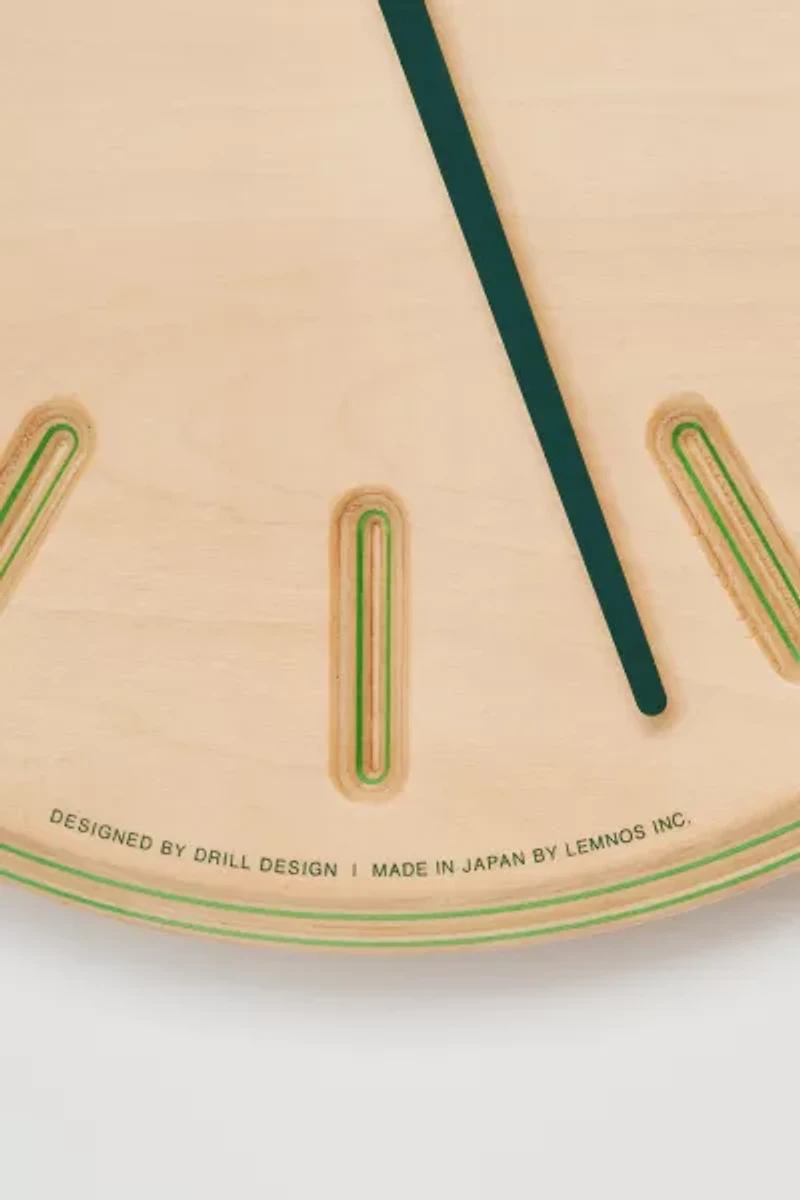 Lemnos Paper-Wood Line Wall Clock