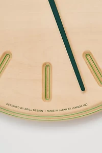 Lemnos Paper-Wood Line Wall Clock