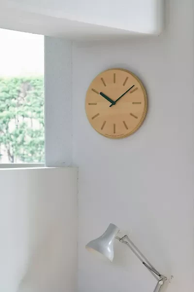 Lemnos Paper-Wood Line Wall Clock