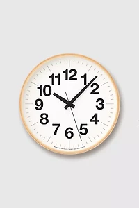 Lemnos Numbers Wooden Wall Clock