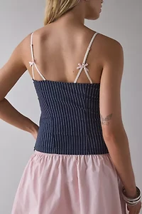 Kimchi Blue Lexi Lace Trim + Bow Detail Cami