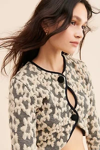 Tach Clothing Nelida Jacquard Floral Cardigan