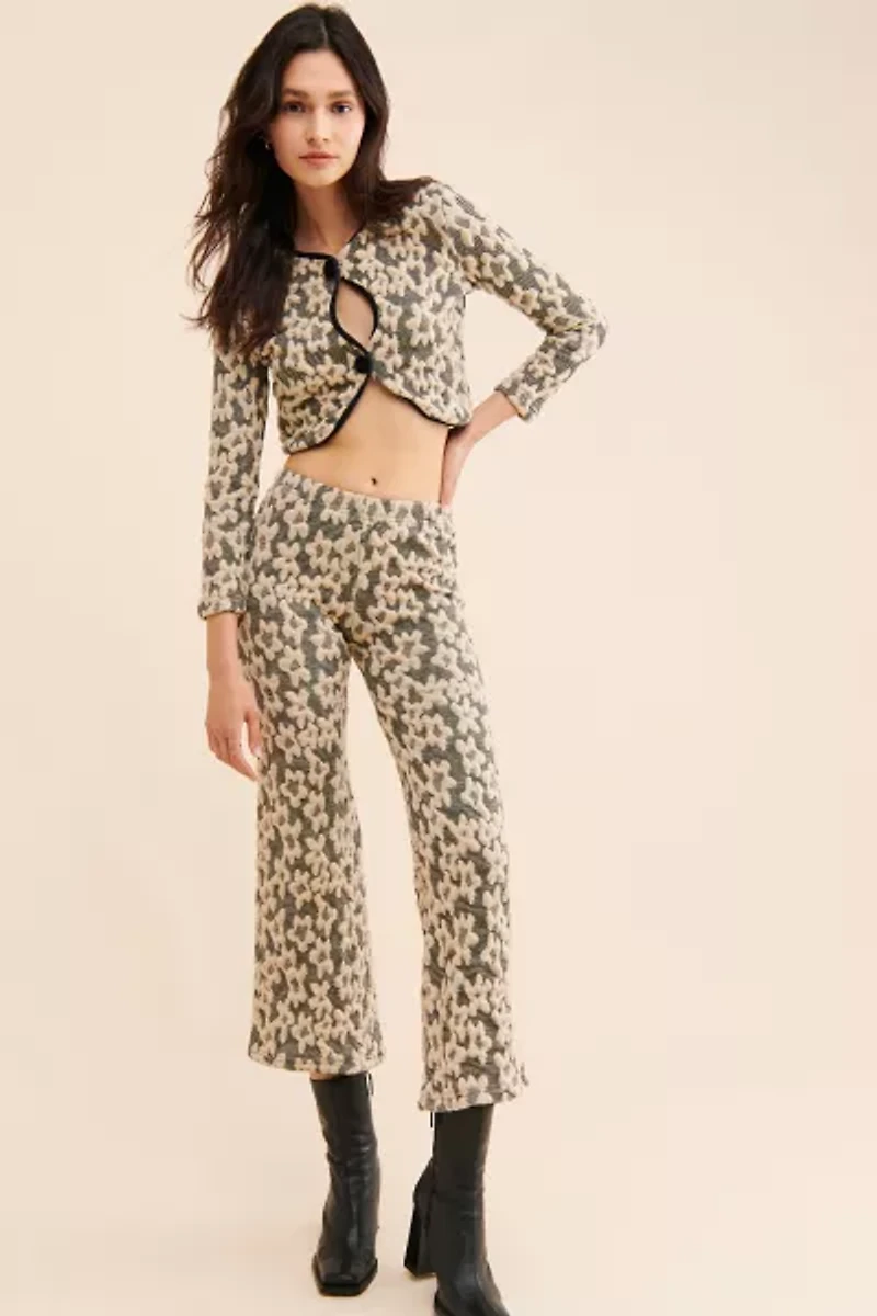 Tach Clothing Nelida Jacquard Floral Cardigan