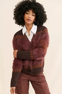 BDG Nordic Fuzzy Horse Cardigan