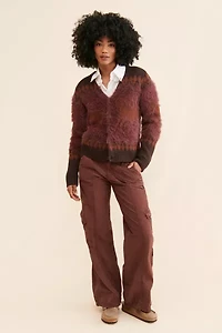 BDG Nordic Fuzzy Horse Cardigan