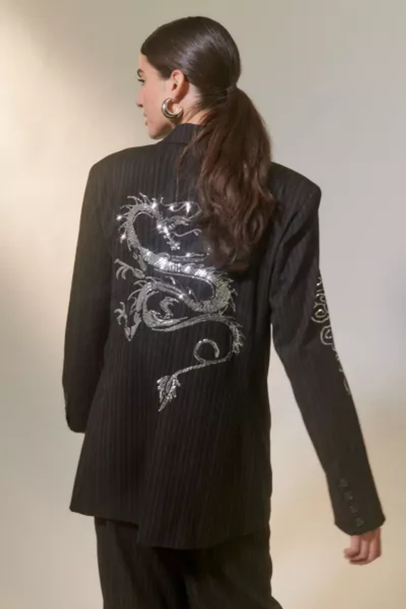 Bella Embellished Oversized Blazer
