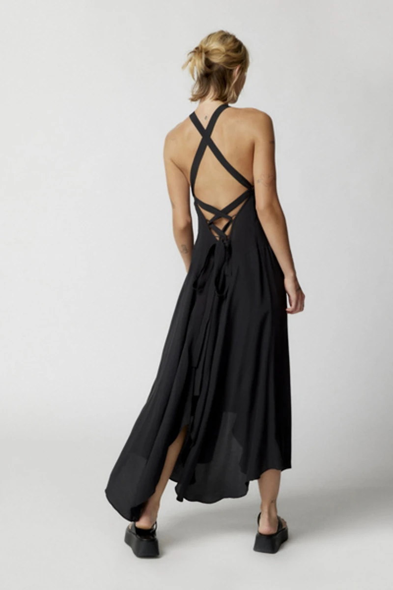 Janet Strappy-Back Midi Dress