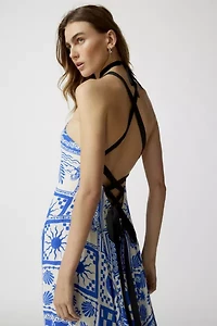 Janet Strappy-Back Midi Dress