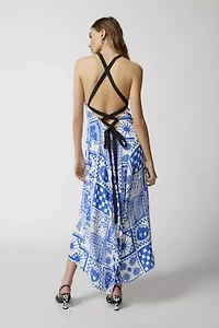 Janet Strappy-Back Midi Dress