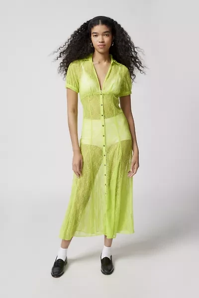 Connie Sheer Lace Midi Dress