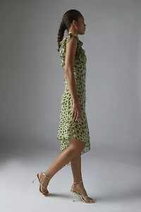 Devon Semi-Sheer Chiffon Midi Dress