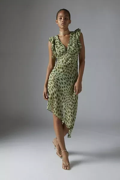 Devon Semi-Sheer Chiffon Midi Dress