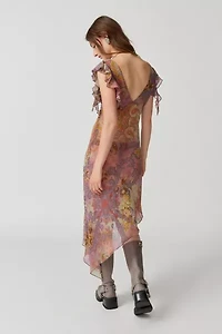 Devon Semi-Sheer Chiffon Midi Dress