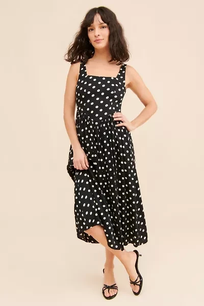 Lydia Polka Dot Midi Dress
