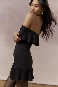 Harper Off-The-Shoulder Ruffle Mini Dress