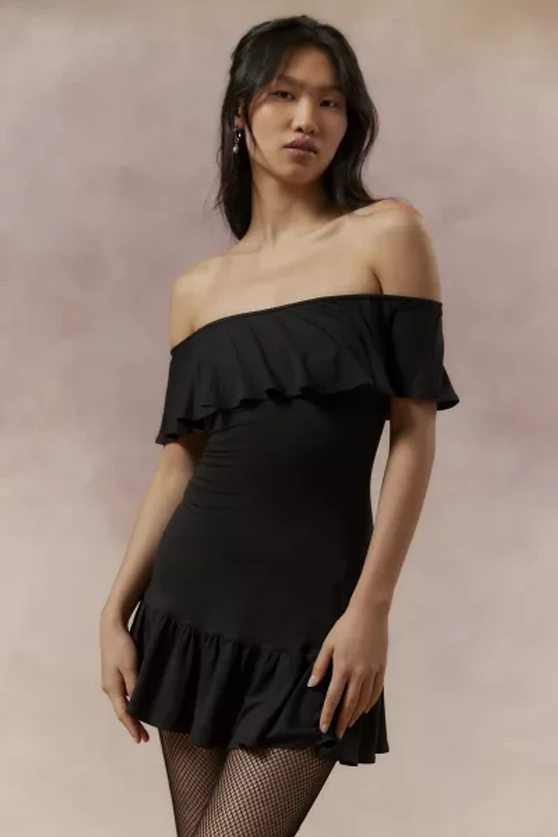 Harper Off-The-Shoulder Ruffle Mini Dress
