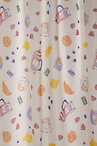 Breakfast Treats Patterned Shower Curtain