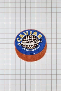 Caviar Tin Plush Round Bath Mat