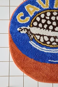 Caviar Tin Plush Round Bath Mat