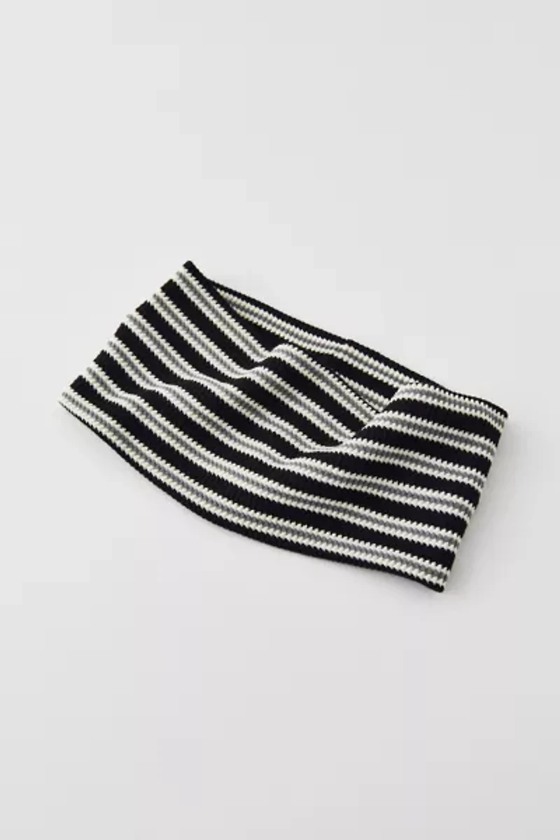 Textured Striped Wide Headwrap Headband