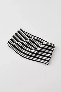 Textured Striped Wide Headwrap Headband