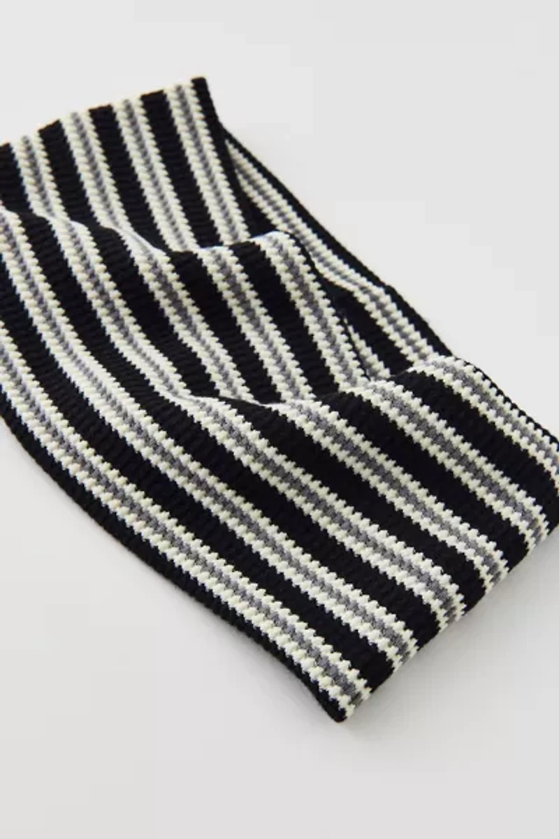 Textured Striped Wide Headwrap Headband