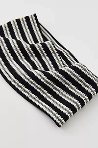 Textured Striped Wide Headwrap Headband