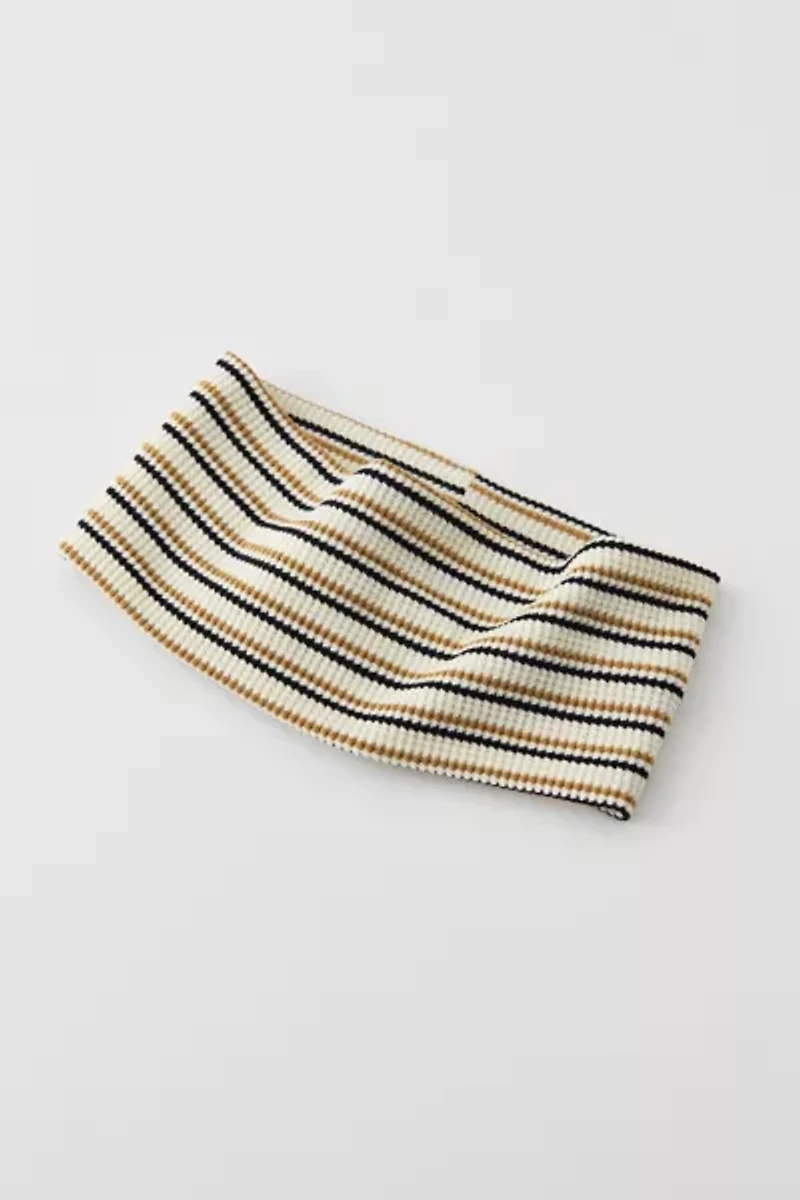 Textured Striped Wide Headwrap Headband