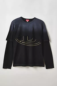 Diesel Hidden D Graphic Layered Long Sleeve Tee