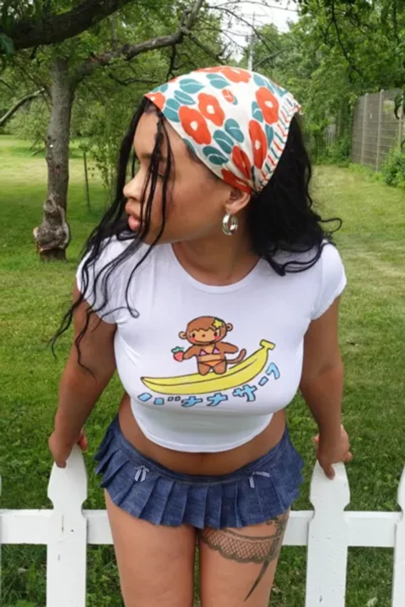 Strawberry Western Banana Surf Baby Tee