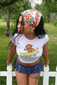 Strawberry Western Banana Surf Baby Tee