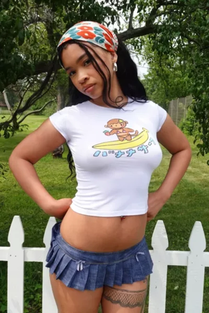 Strawberry Western Banana Surf Baby Tee