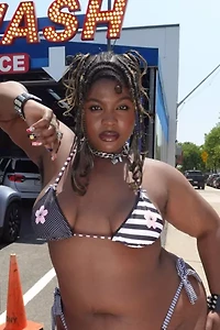 Strawberry Western Triangle Bikini Top