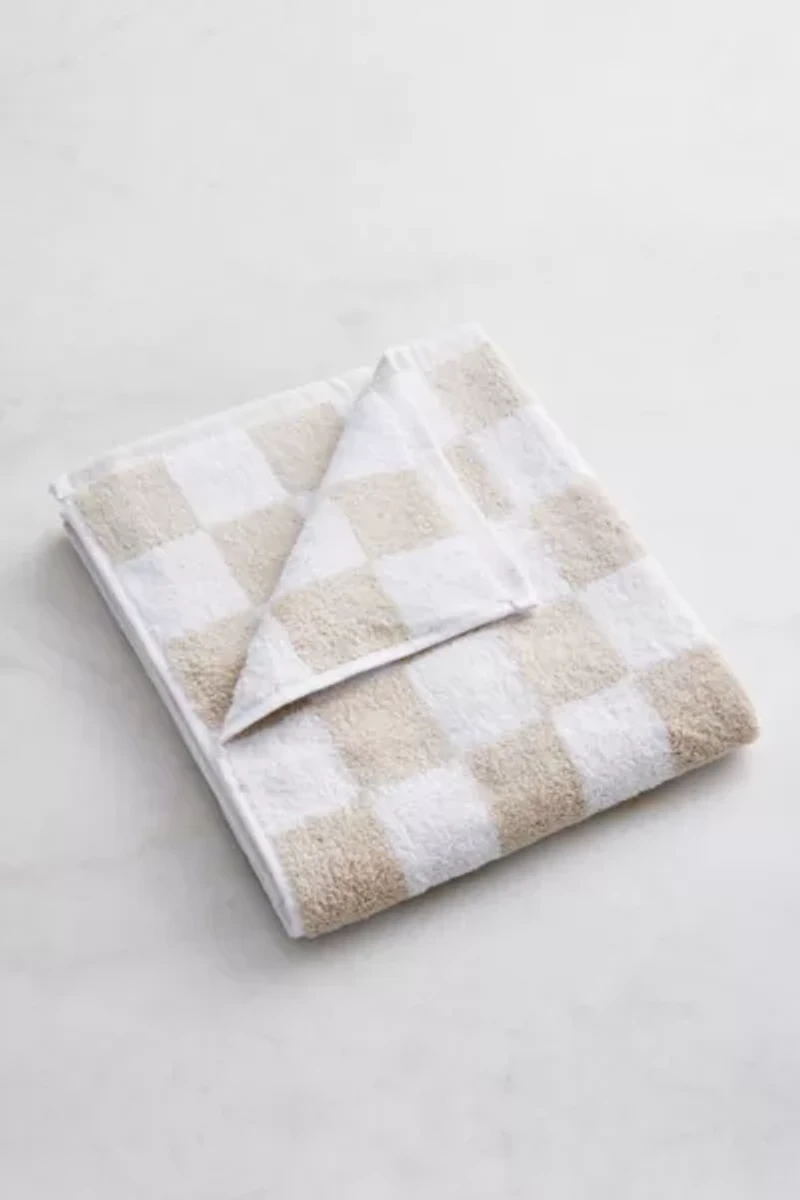 Bed Threads French Flax Linen Checkered Bath Mat