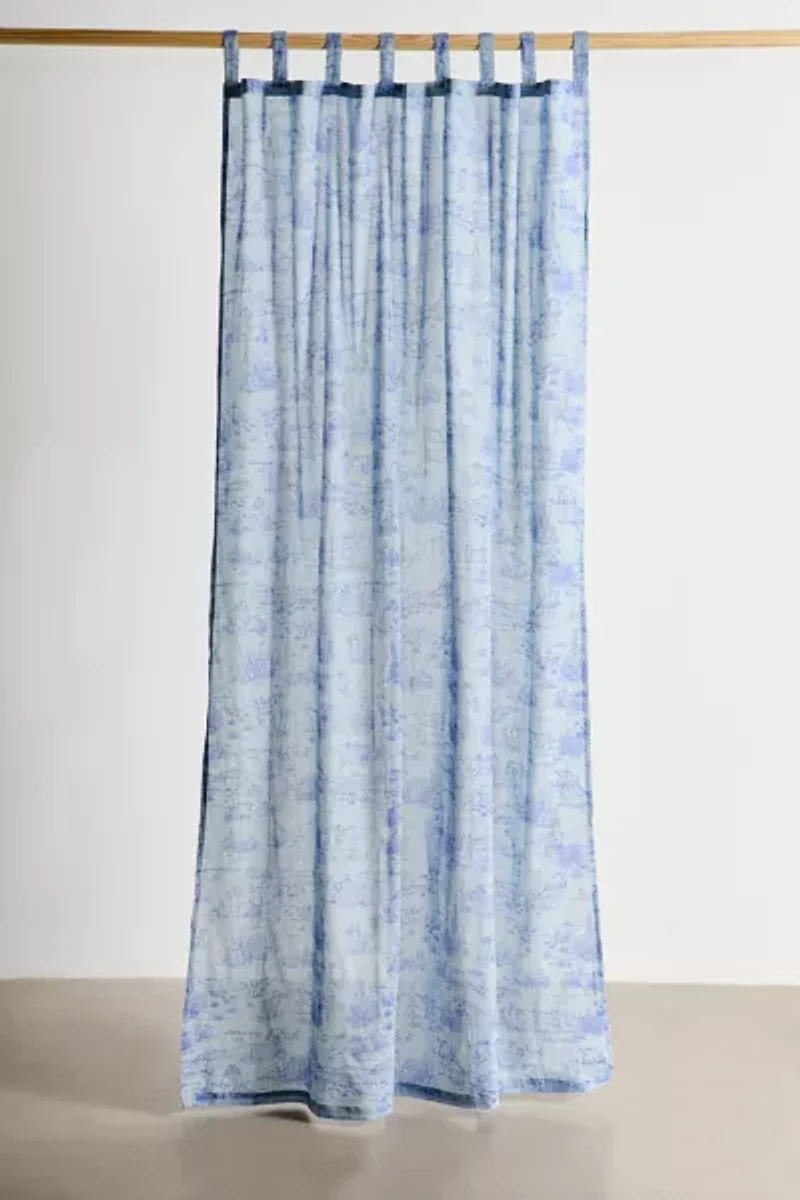 Western Toile Patterned Window Panel